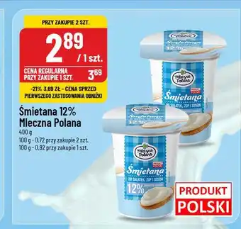 Polomarket Śmietana 12 % Mleczna polana oferta