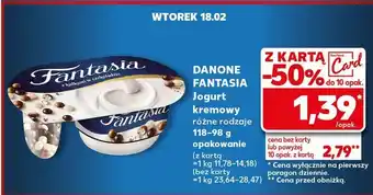 Kaufland Jogurt z kulkami w czekoladzie Danone fantasia oferta