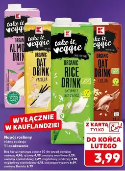 Kaufland Napój owsiany barista K-Take It Veggie oferta