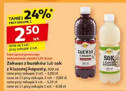 Auchan Sok z kapusty kwaszonej Stefanek oferta