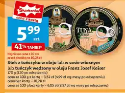 Auchan Tuńczyk stek w kawałkach oleju słonecznikowym Franz Josef Exclusive oferta