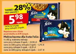 Auchan Karma dla kotów smaki rybne w galaretce Purina Felix Duo oferta