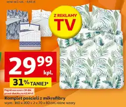 Auchan Komplet pościeli z mikrofibry 160 x 200 xm + 2x 70 80 cm oferta