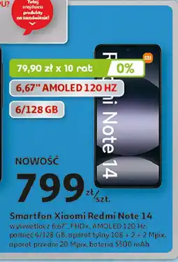 Auchan Smartof redmi note 14 6/128 gb czarny Xiaomi oferta