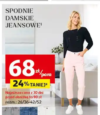 Auchan Spodnie damskie jeansowe Inextenso By Auchan oferta