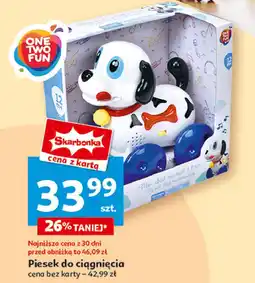 Auchan Piesek do ciągniecia na sznurku One Two Fun oferta