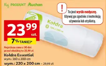 Auchan Kołdra essential 200 x 220 cm Auchan oferta