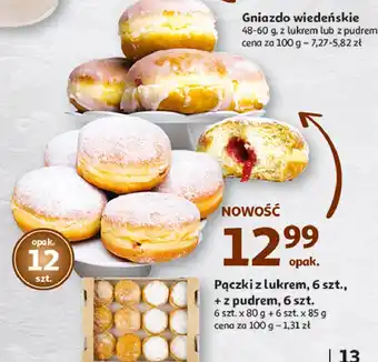 Auchan Pączki z lukrem i pudrem oferta