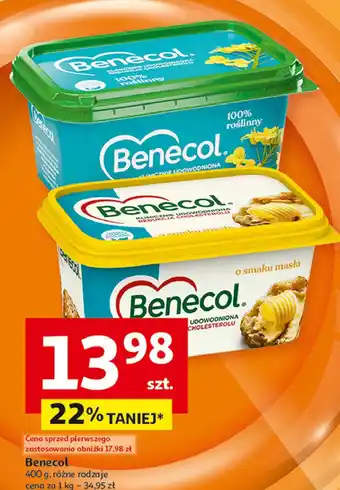 Auchan Margaryna 100% roślinna Benecol oferta