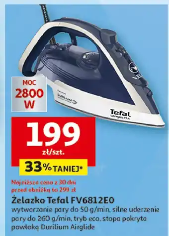 Auchan Żelazko ultragliss fv 6812 Tefal oferta