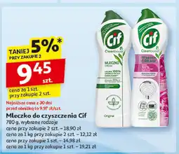 Auchan Mleczko do czyszczenia z mikrokryształkami original Cif Cream oferta