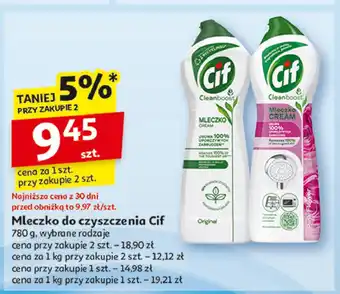 Auchan Mleczko do czyszczenia z mikrokryształkami original Cif Cream oferta