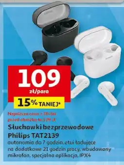 Auchan Słuchawki tat2139 białe Philips oferta