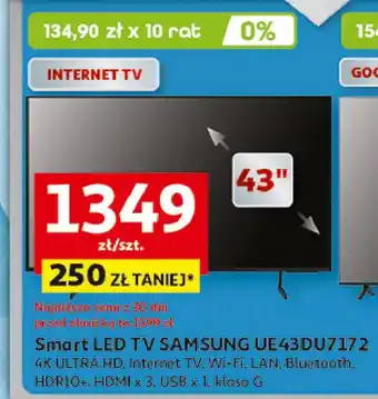 Auchan Telewizor 43 43du7172 Samsung oferta