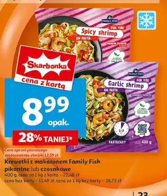 Auchan Krewetki pikantne na makaronie Family Fish oferta