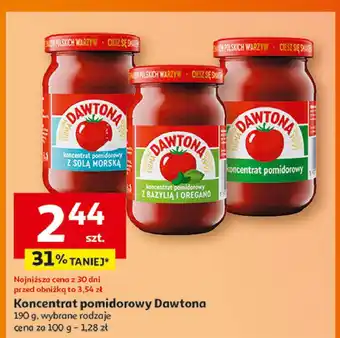 Auchan Koncentrat pomidorowy z bazylią i oregano Dawtona oferta