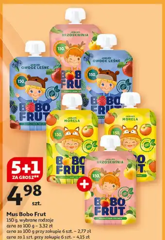 Auchan Mus jabłko i brzoskwinia Bobo Frut oferta