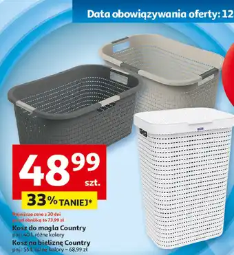 Auchan Kosz na bieliznę country 55 l Rotho oferta