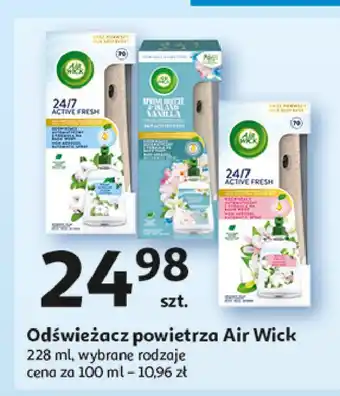 Auchan Odświeżacz powietrza oceaniczny powiew i rajska wanilia Air Wick Active Fresh oferta