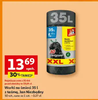 Auchan Worki na śmieci z taśmą 35 l Jan Niezbędny oferta