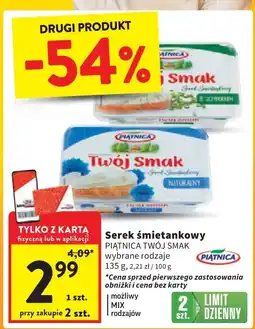 Intermarche Serek śmietankowy naturalny Piątnica Twój Smak oferta