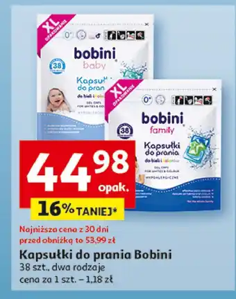 Auchan Kapsułki do prania bieli i kolorów Bobini Family oferta