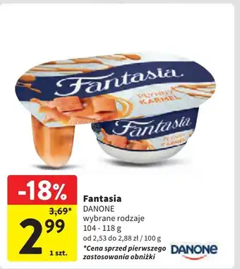 Intermarche Jogurt płynny karmel Danone Fantasia oferta