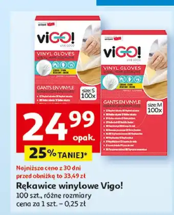 Auchan Rękawice winylowe m Vigo! oferta