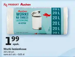 Auchan Worki na śmieci 20 l Auchan oferta