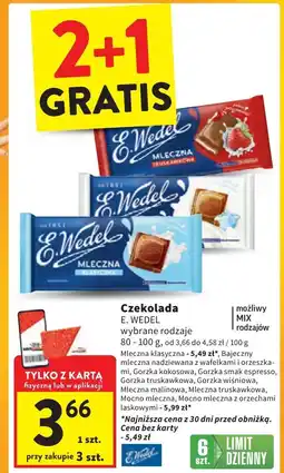 Intermarche Czekolada mocno mleczna z orzechami laskowymi E. Wedel oferta