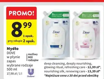 Intermarche Mydło w płynie silk Dove Nourishing Hand Care oferta