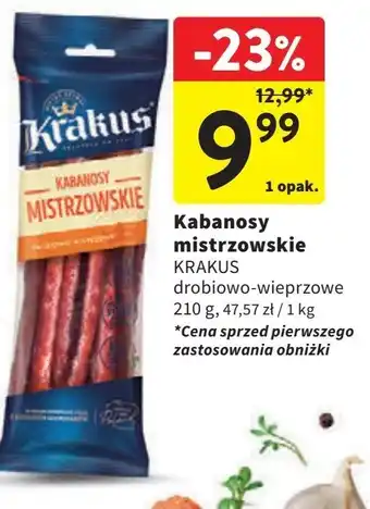 Intermarche Kabanosy mistrzowskie Krakus Animex oferta