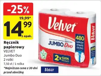 Intermarche Ręcznik papierowy duo Velvet Jumbo oferta