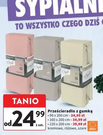 Intermarche Prześcieradło z gumką 220 x 200 cm oferta