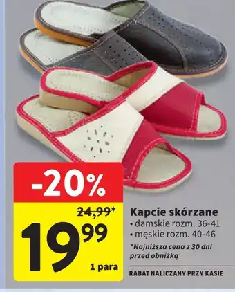 Intermarche Kapcie skórzane męskie rozm. 40-46 oferta