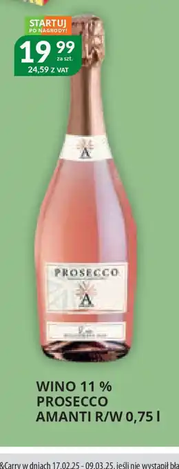 Eurocash Cash & Carry Wino 11% Prosecco Amianti R/W oferta