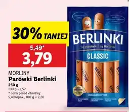 Lidl Parówki classic Morliny Berlinki oferta