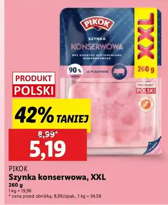 Lidl Szynka konserwowa wieprzowa Pikok oferta