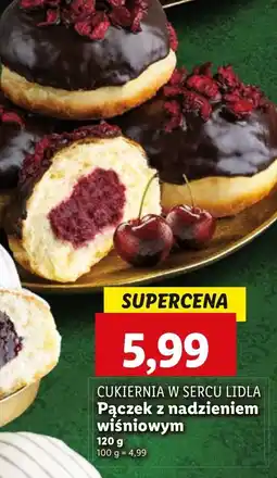 Lidl Pączek premium z nadzieniem wiśniowym Cukiernia Lidla oferta