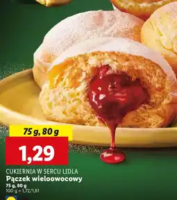 Lidl Pączek z nadzieniem wieloowocowym Cukiernia Lidla oferta