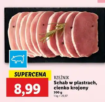 Lidl Schab wieprzowy bez kości plastry Rzeźnik Codzienna Dostawa oferta