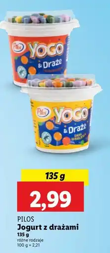 Lidl Jogurt waniliowy z drażami Pilos Yogo oferta