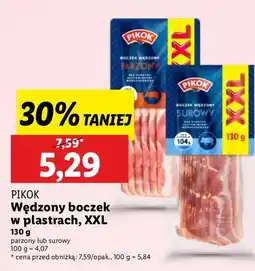 Lidl Boczek surowy wędzony w plastrach Pikok oferta