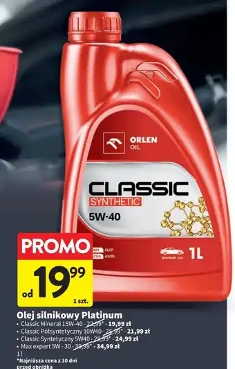 Intermarche Olej silnikowy max expert 5w30 f Orlen Oil oferta