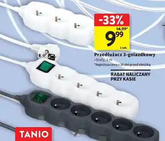 Intermarche Przedłużacz 3 gniazda z wyłącznikiem oferta