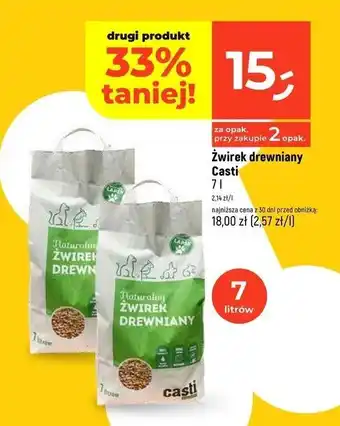 Dealz Żwirek drewniany dla kota Casti oferta