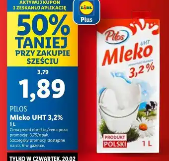 Lidl Mleko 3.2% Pilos oferta