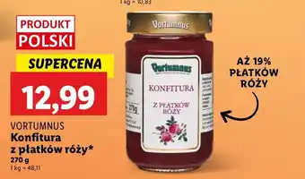 Lidl Konfitura z płatków róży Vortumnus oferta