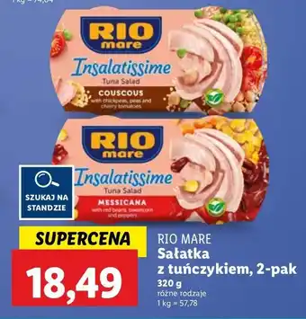 Lidl Sałatka z tuńczyka kuskusem i warzywami Rio Mare Insalatissime oferta