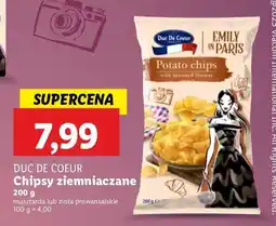 Lidl Chipsy zioła prowansalskie Duc De Coeur oferta